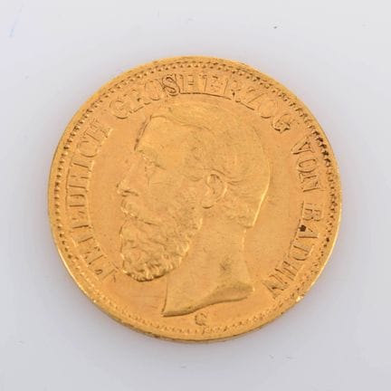 900 gold (approx. 8 g), obverse: portrait of Grand