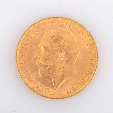 916 gold (approx. 8 g), United Kingdom, obverse: p