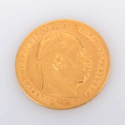 900 gold (approx. 4 g), obverse: portrait of Emper