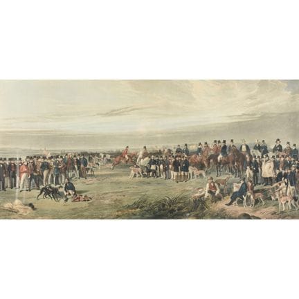 Lithographie en couleurs, « THE WATERLOO COURSING 