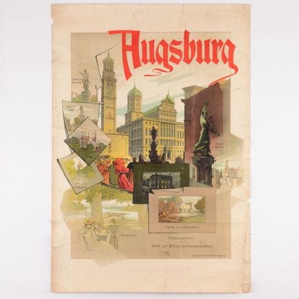 Affiche lithographiée en couleur, affiche publicit