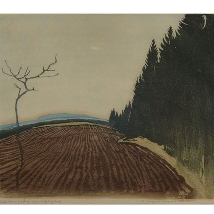 Color woodcut, BLAUENTHAL IN THE ERZGEBIRGE (1922)