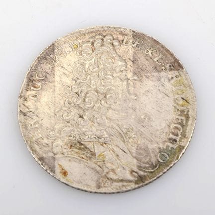 Silver, obverse: bust in armor of Ernst August of 