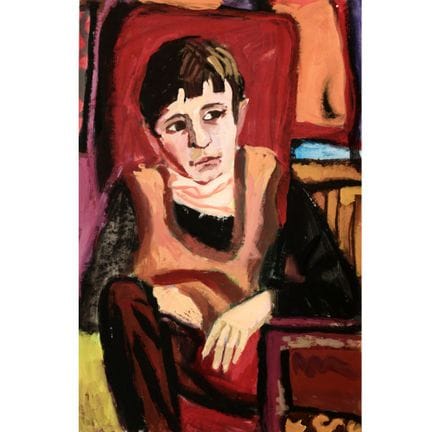 Gouache sur papier, PORTRAIT DE MARIO KELLER (anné