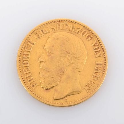 900 gold (approx. 4 g), obverse: portrait of Grand