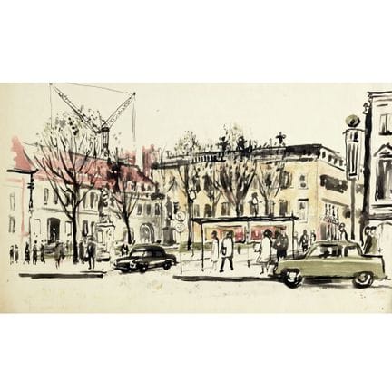 Au total, 27 œuvres sur papier : aquarelles, dessi
