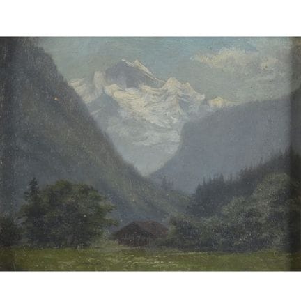 Huile sur carton à peindre, LA JUNGFRAU D'INTERLAK