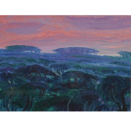 Technique mixte sur papier, FORÊT TROPICALE, paysa