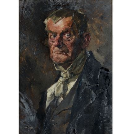Huile sur carton à peindre, PORTRAIT D'HOMME, homm