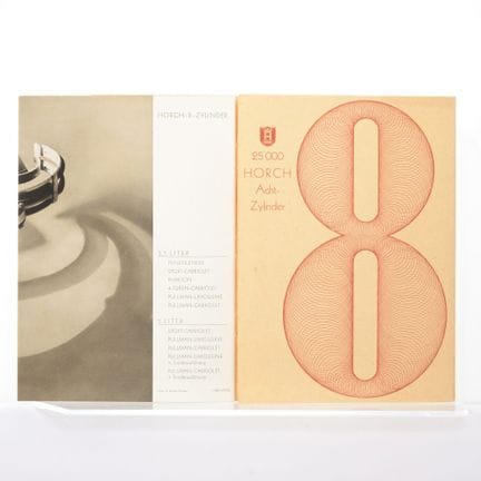 HORCH-Autounion原版宣传册，为纪念第25000台 以及该发动机在各车型中的应用，德语版