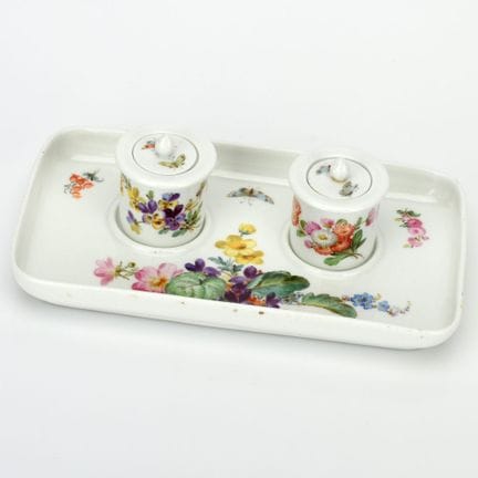 Meissen, sword mark, 4 openwork cutouts, rectangul