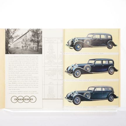HORCH-Autounion原版宣传册，1938款8缸发动机车型的销售手册，法语版，内含丰富多彩及