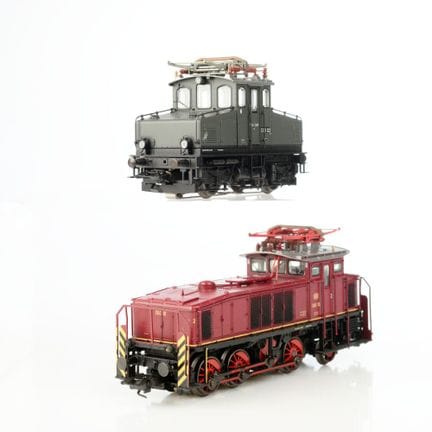 H0轨距，37476号，DRG的E 69型机车和37562号，DB的E 60型机车，带调车平台的版本