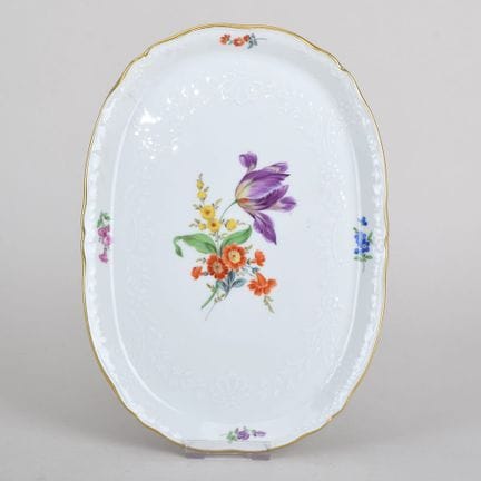 Meissen, sword mark, 2 perforations, after 1948, "