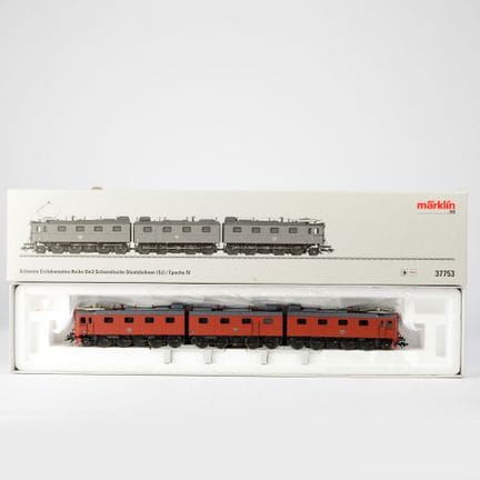 H0轨距，37752，SJ公司Dm3型重型矿石机车，带数字控制和音效，原装包装盒，保存状况极佳