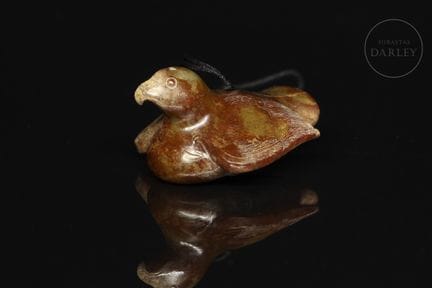 Figurine en ronde-bosse sculptée dans du jade de t