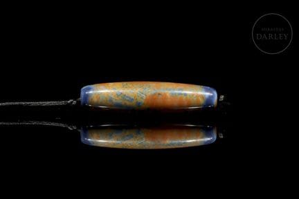 Ritual Dzi bead, crafted from agate featuring uniq
