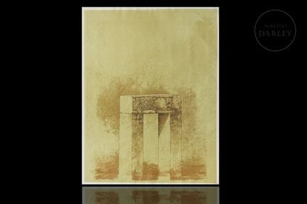 Serigrafía sobre lienzo. Composición arquitectónic