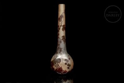 Vase aus formgeblasenem Glas, Modell Échassier (Fo