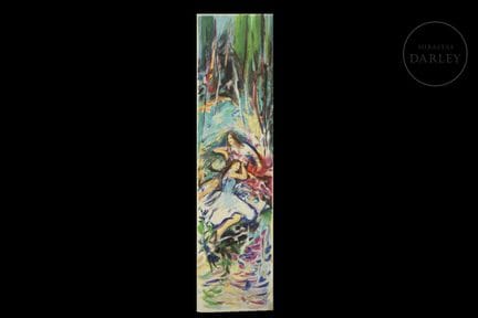 Serigrafía sobre papel. Una de las cuatro obras qu