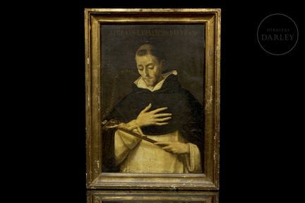 Olio su tavola. Seguendo il modello iconografico t