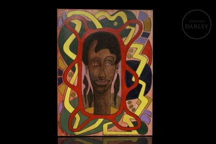 Figurative und expressionistische Ölkomposition au