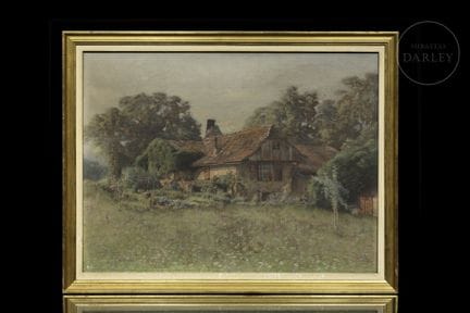 Olio su tela in stile realistico e dall’atmosfera 