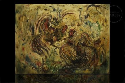 Expressionistisches Ölgemälde mit dynamischem Pins