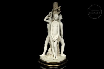 Große Lladró-Skulptur „Die drei Grazien“, 1970er J