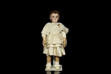 Bambola d’epoca di grandi dimensioni con testa in 