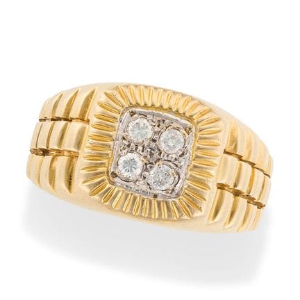 SANS PRIX DE DÉPART - BAGUE DE SOIÉRIE EN OR JAUNE