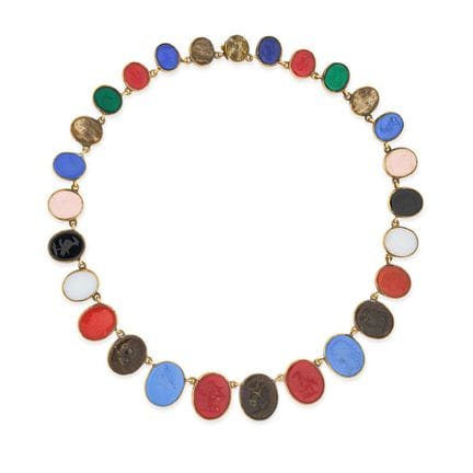 NO RESERVE - AN ANTIQUE CARNELIAN, HARDSTONE AND P