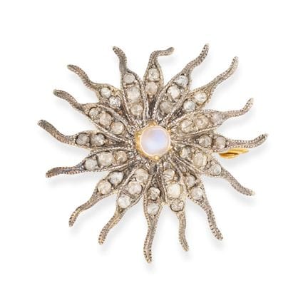 SANS PRIX DE DÉPART - BROCHE « SUNBURST » EN PIERR