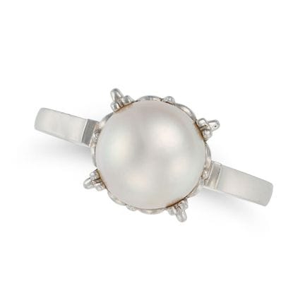 SANS PRIX DE DÉPART - TASAKI, BAGUE À PERLE en pla