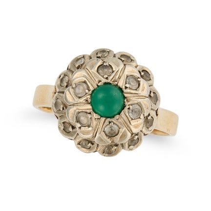 SANS PRIX DE DÉPART - BAGUE AVEC ÉMERAUDE ET DIAMA