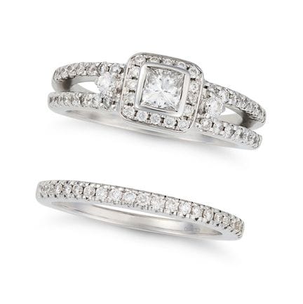 NO RESERVE - A DIAMOND ENGAGEMENT AND DIAMOND HALF