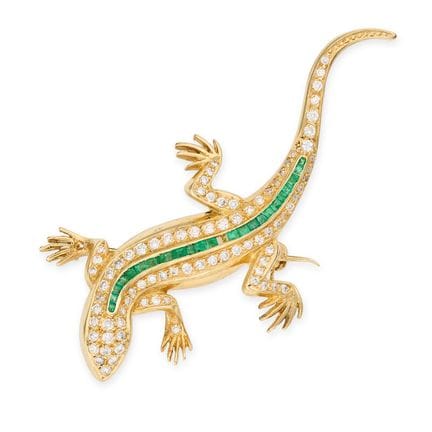 SANS PRIX DE DÉPART - BROCHE EN FORME DE LÉZARD, E