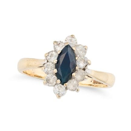 NO RESERVE - A SYNTHETIC SAPPHIRE AND WHITE GEMSTO