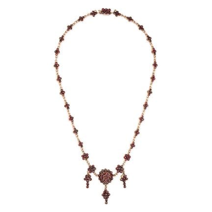 SANS PRIX DE DÉPART - COLLIER ANTIQUE EN GRENATS D