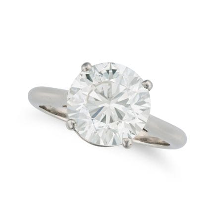 NO RESERVE - A FINE 4.05 CARAT SOLITAIRE DIAMOND R