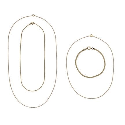 NO RESERVE - A COLLECTION OF GOLD CHAINS comprisin