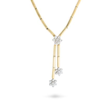 Eine Vintage-Halskette mit Diamant-Negligé-Anhänge
