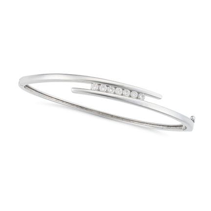 Ein DIAMANT-ARMBAND aus 18 Karat Weißgold, ein Kla