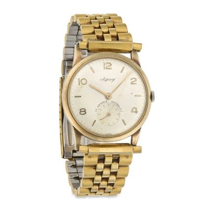 ASPREY, EINE VINTAGE-ARMBANDUHR AUS 9-KARAT-GOLD, 