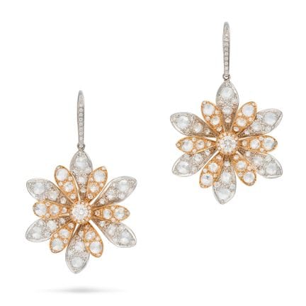 MARIA CANALE, EIN PAAR DIAMANT-ASTERBLÜTEN-OHRRING