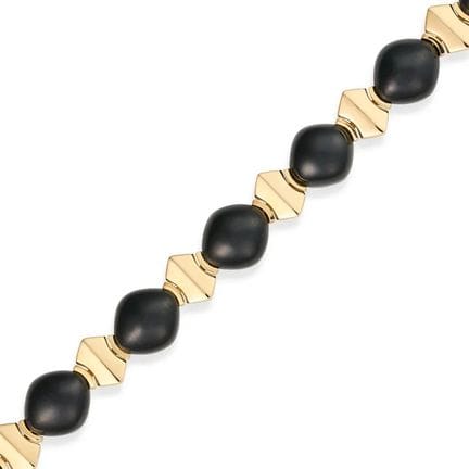 MARINA B, EIN ARMBAND AUS SCHWARZER JADE, UM 1990,