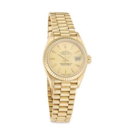 ROLEX, EINE DAME-ARMBANDUHR „DATEJUST“ AUS 18-KARA