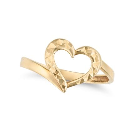 Ein GOLD-HERZRING aus 18 Karat Gelbgold, in Form e