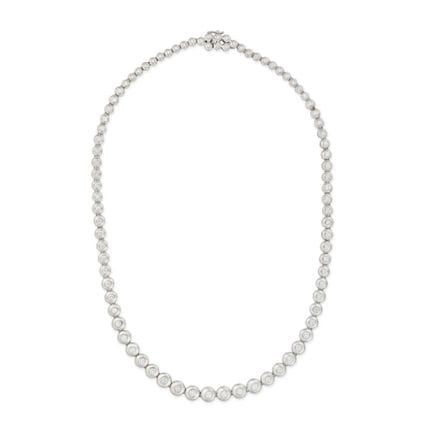 EINE ITALIENISCHE DIAMANT-HALSKETTE aus 18 Karat W