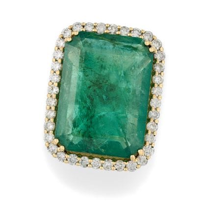 Ein Ring aus 18-karätigem Gelbgold mit einem 21,50